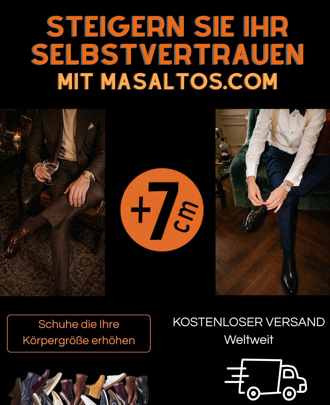 Schuhe um gr&ouml;&szlig;er zu sein